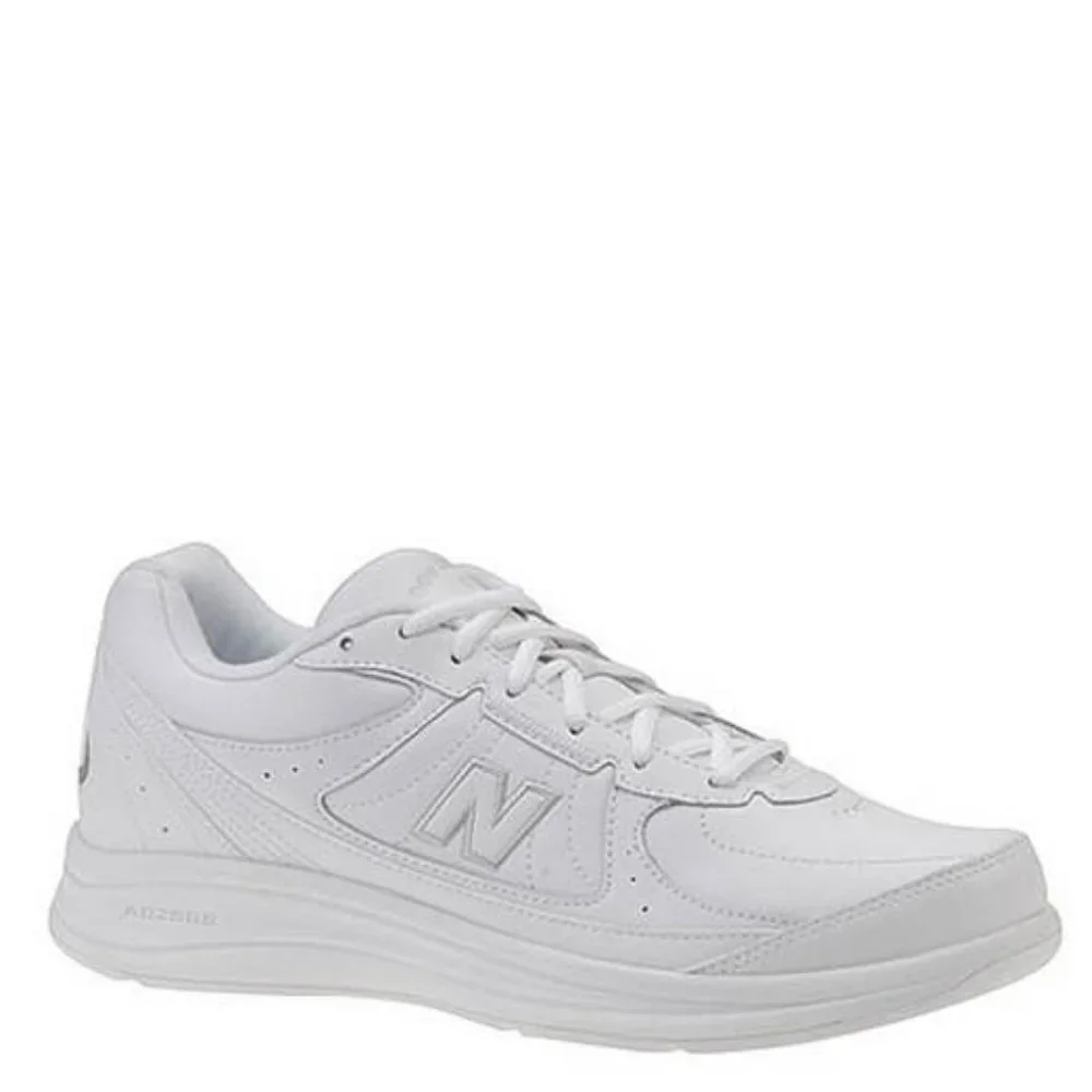 NEW BALANCE Men's 577v1 White Leather Sneakers